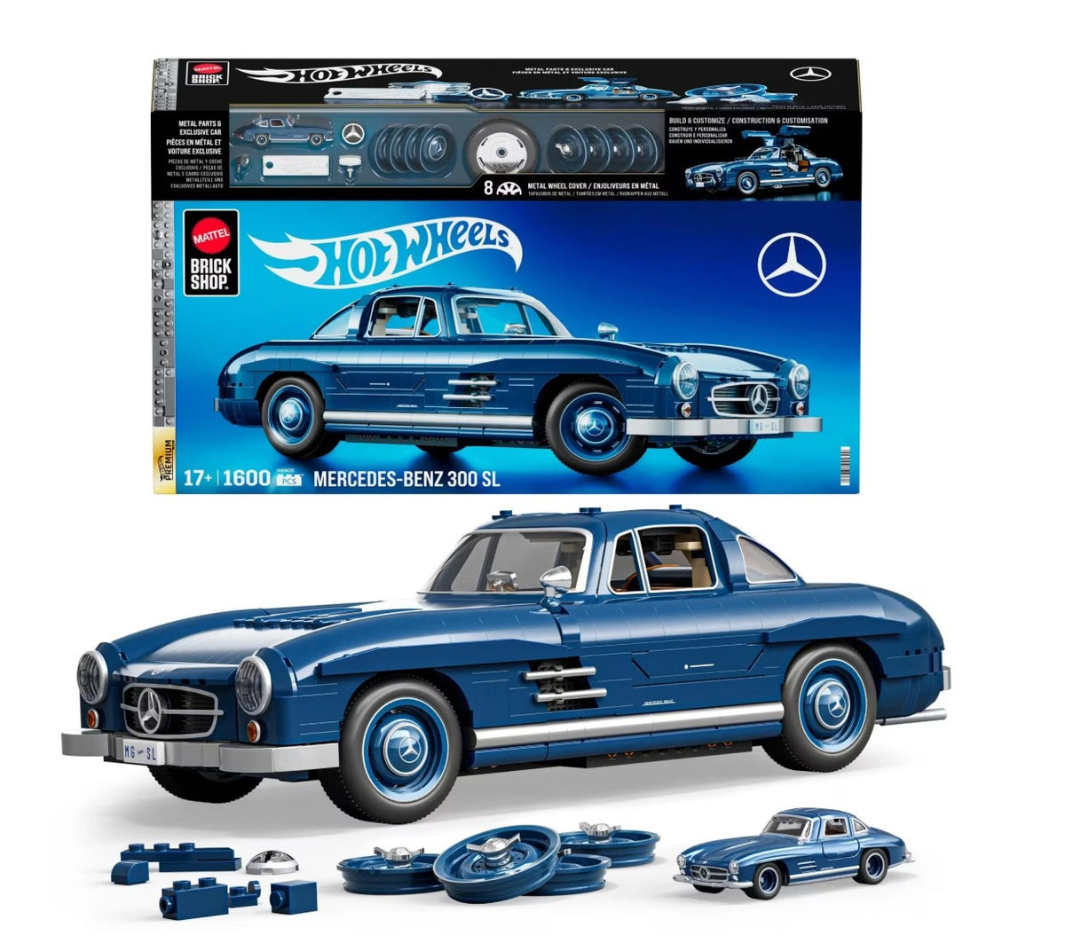 Mattel Brick Shop Hot Wheels Mercedes-Benz 300 Sl (1600 pcs)
