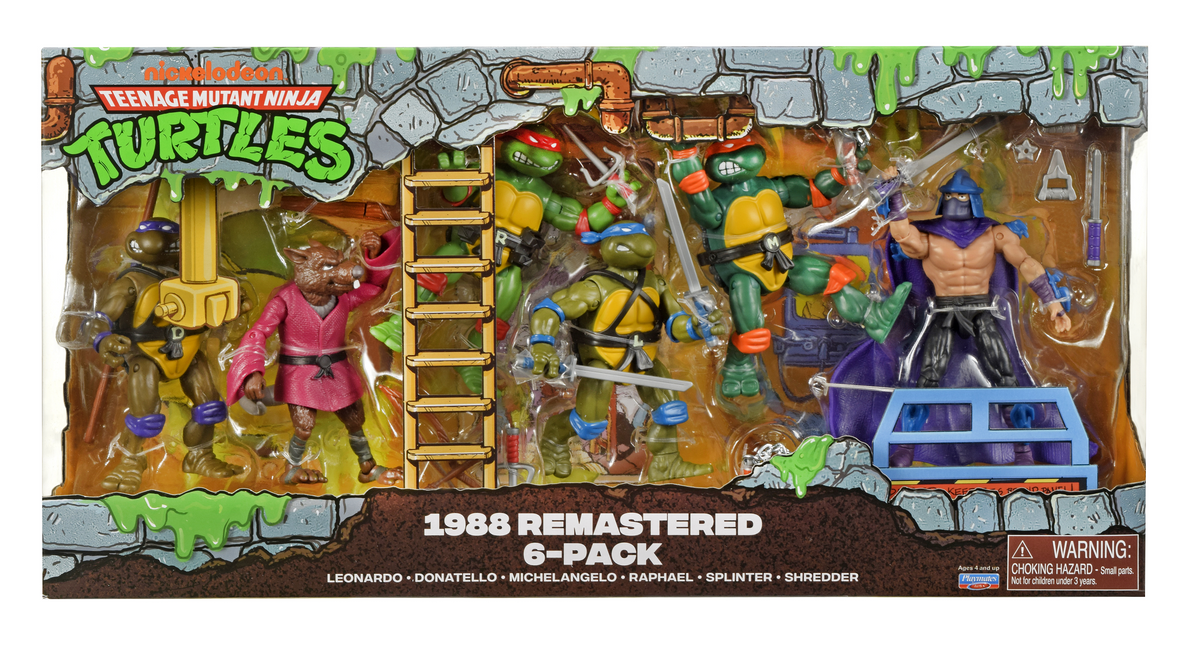 TMNT Classic 1988 Remastered Animated Figure 6 Pack