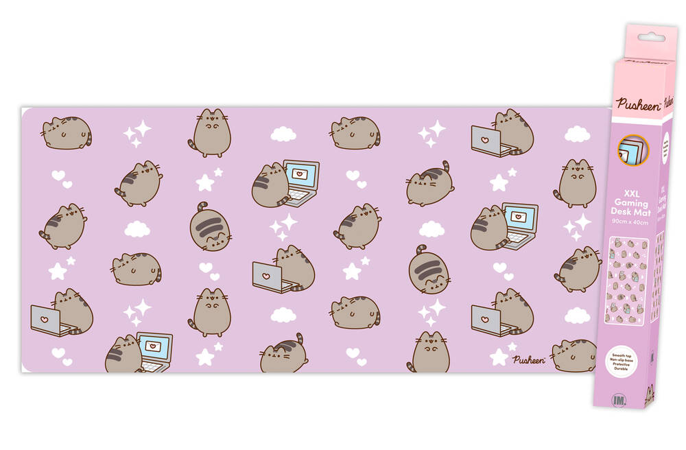 Pusheen - Purple Pattern - XXL Gaming Mat