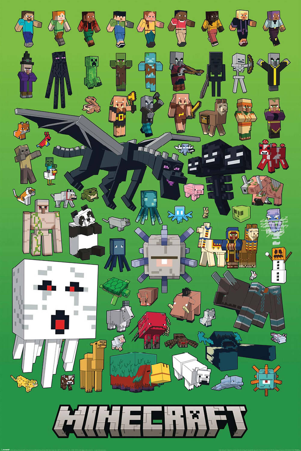 Minecraft - Characters Montage Poster (610 x 915)