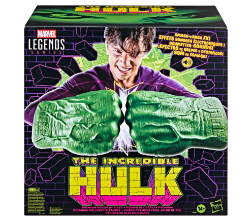 Marvel Legends Series Incredible Hulk Premium Role-play Fists with Smash 'N Bash Sound FX