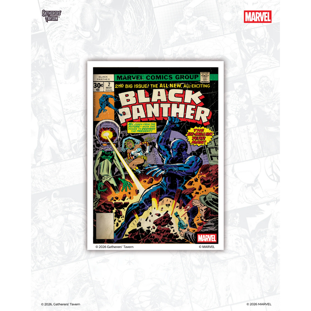 Gatherers' Tavern DOMARU Sleeves - Regular Fit (66mm x 91.5mm) - Black Panther (MTG Marvel Super Heroes)
