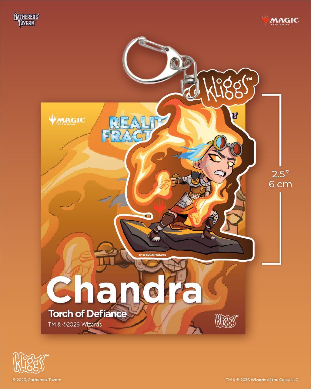 Gatherers' Tavern - Kliggs Keychain - Chandra Torch of Defiance (Reality Fracture)