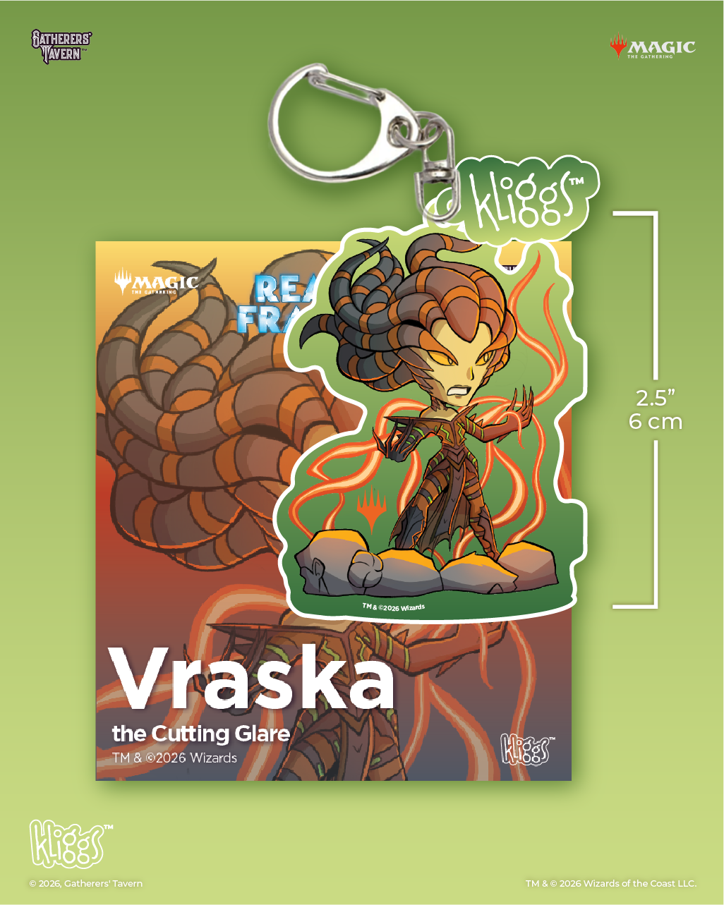 Gatherers' Tavern - Kliggs Keychain - Vraska the Cutting Glare (Reality Fracture)