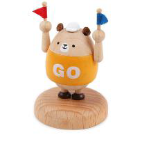 Weightlifting Yellow Bear - Bobblehead