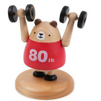 Weightlifting Red Bear - Bobblehead