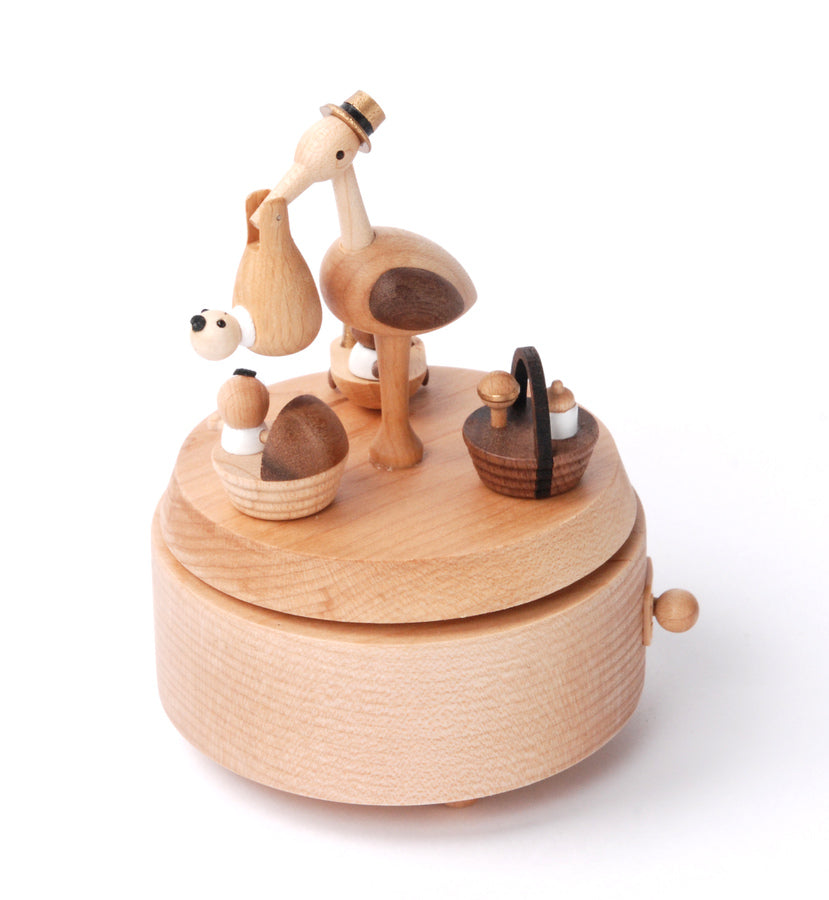Baby Stork Delivery - Multi Rotate Music Box