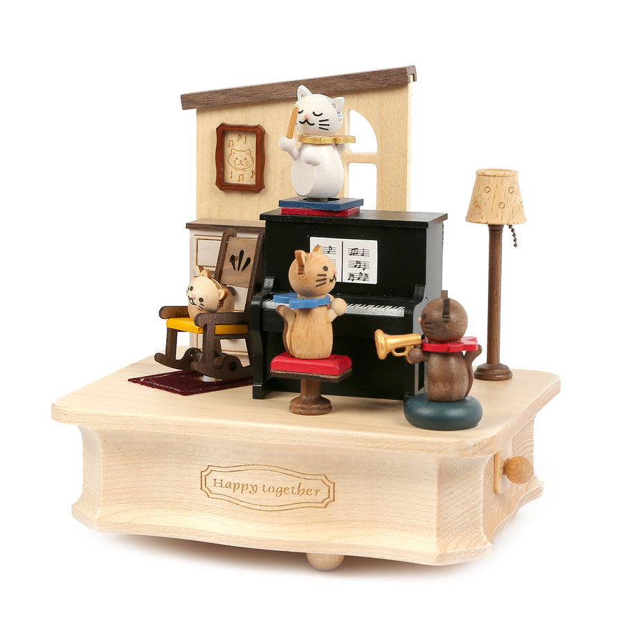 Cat Play Piano - Swaying Music Box