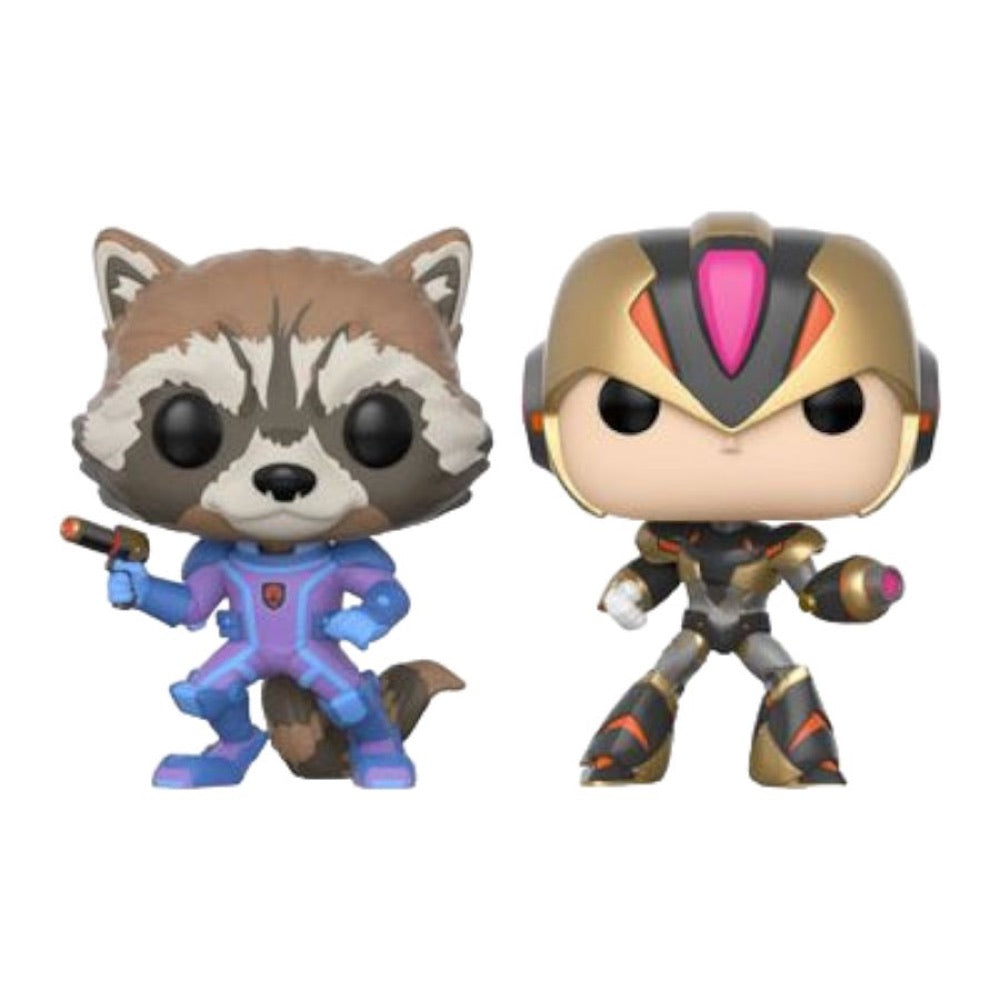 Marvel vs Capcom: Infinite – Rocket Raccoon vs. Mega Man X Player 2 US Exc Pop! Vinyl 2-pack