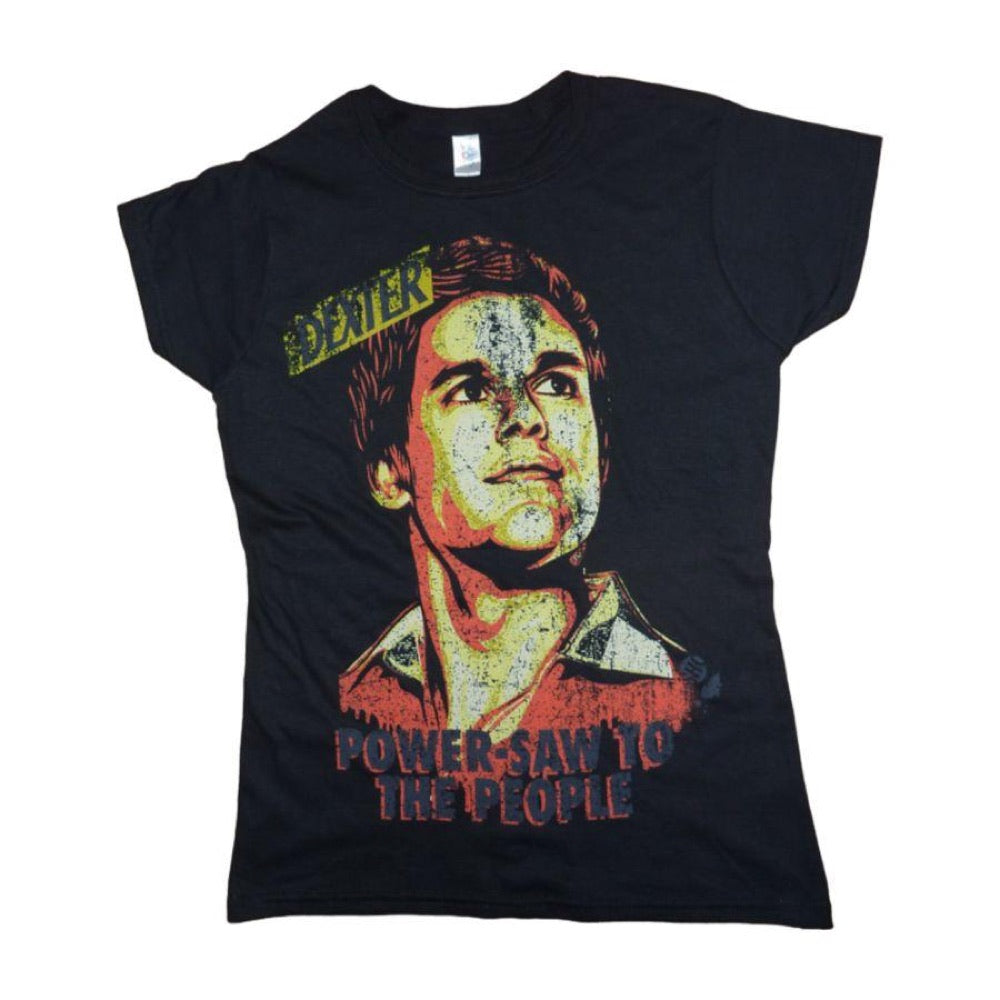 Dexter – Power-Saw Black Female T-Shirt XL