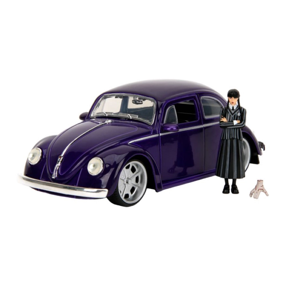 Wednesday (TV) – VW Beetle (with Wednesday) 1:24 Scale Diecast Vehicle