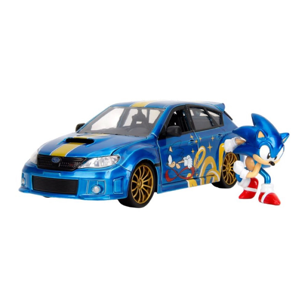 Sonic the Hedgehog – Subaru STI with Sonic Figure 1:24 Scale Diecast Vehicle