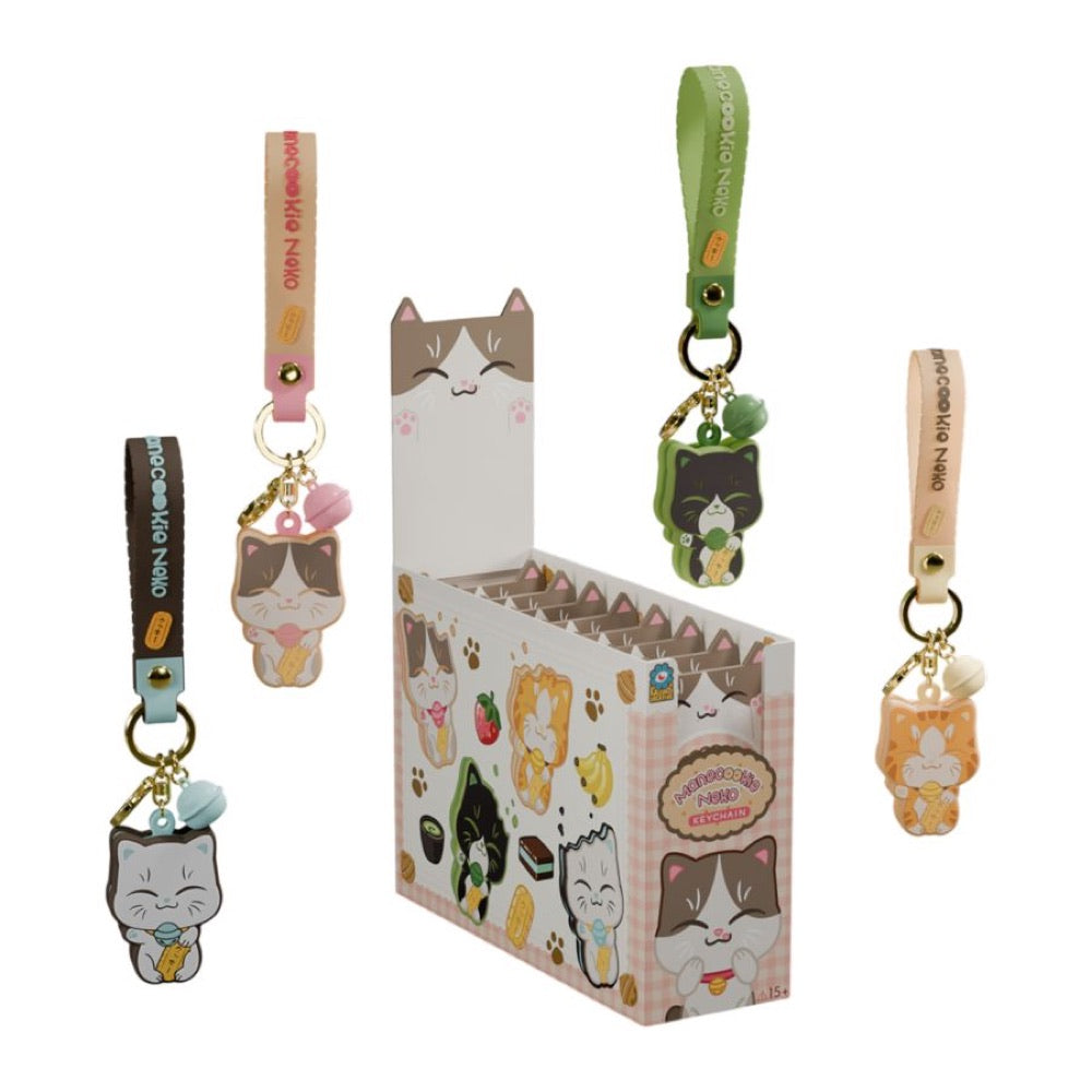 Kaleidos Creative – Manecookie Neko Keychain Blind Series 1 (Display of 8)