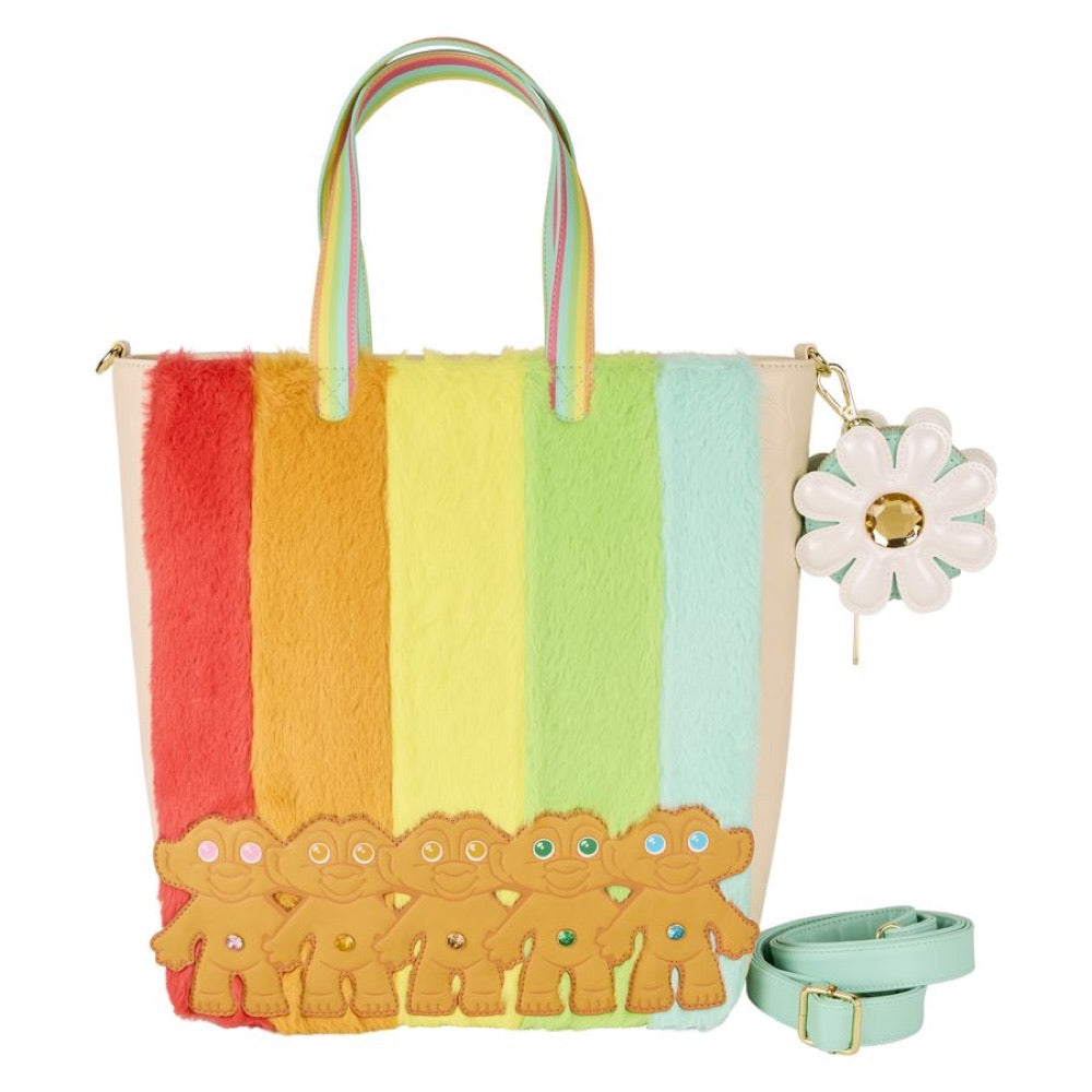 Good Luck Trolls – Trolls with Faux Fur Tote Bag & Detachable Coin Bag