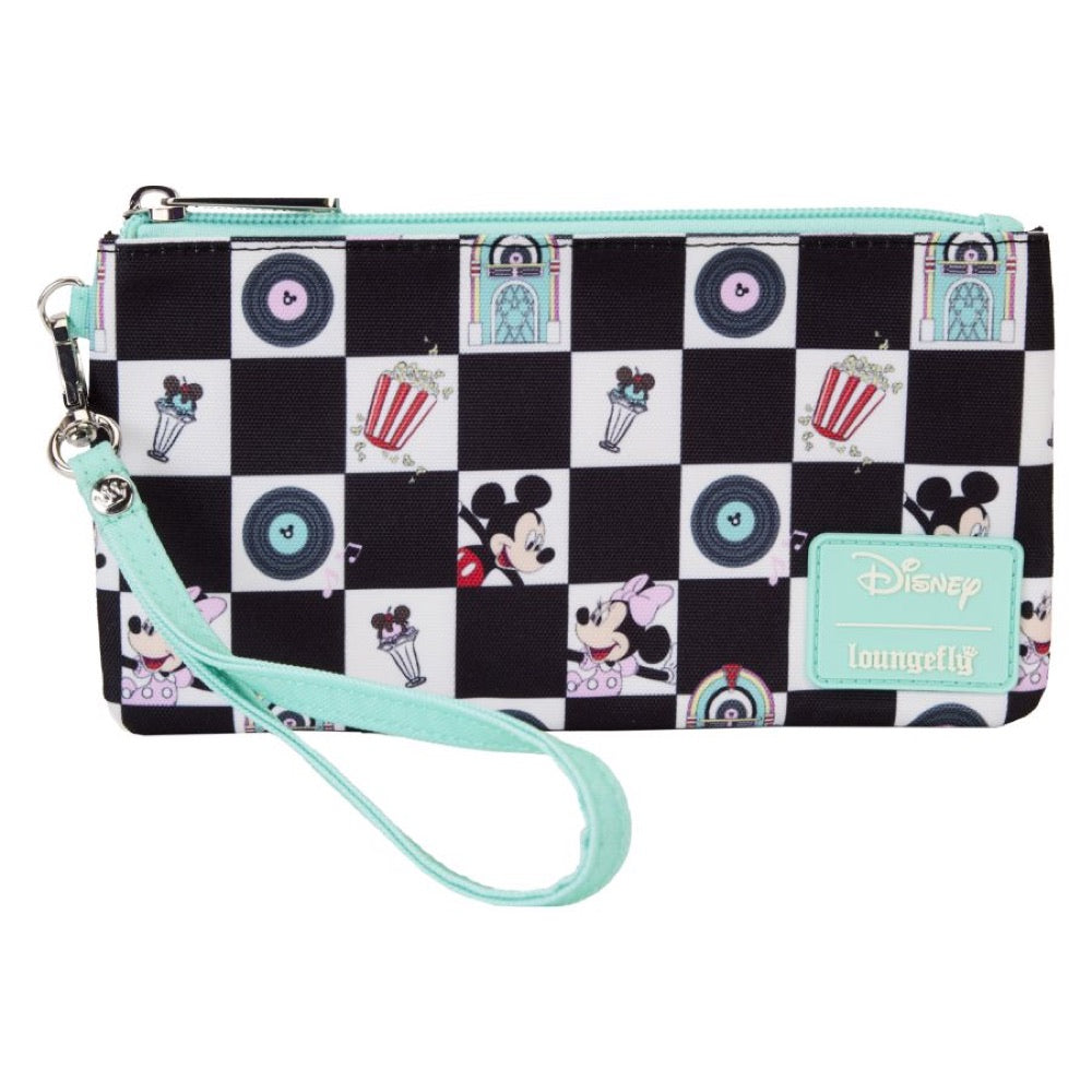 Disney – Mickey & Minnie Date Diner AOP Nylon Wristlet