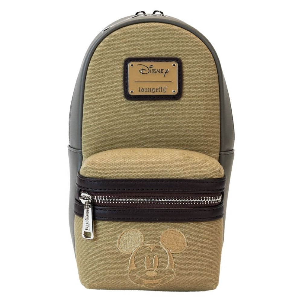 Mickey & Friends – Faux Leather & Canvas Water Bottle Crossbody