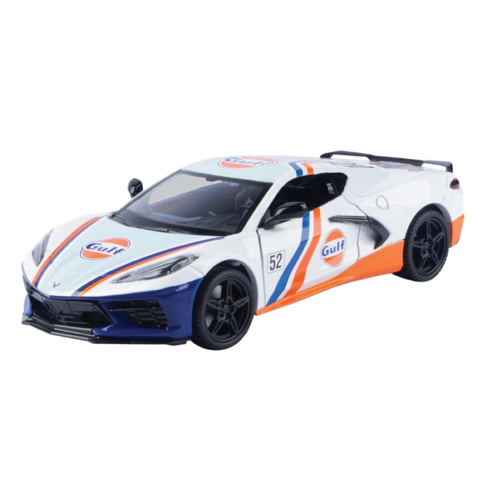 Gulf Collection – 2020 Corvette C8 With Gulf Livery 1:24 Scale Diecast Vehicle