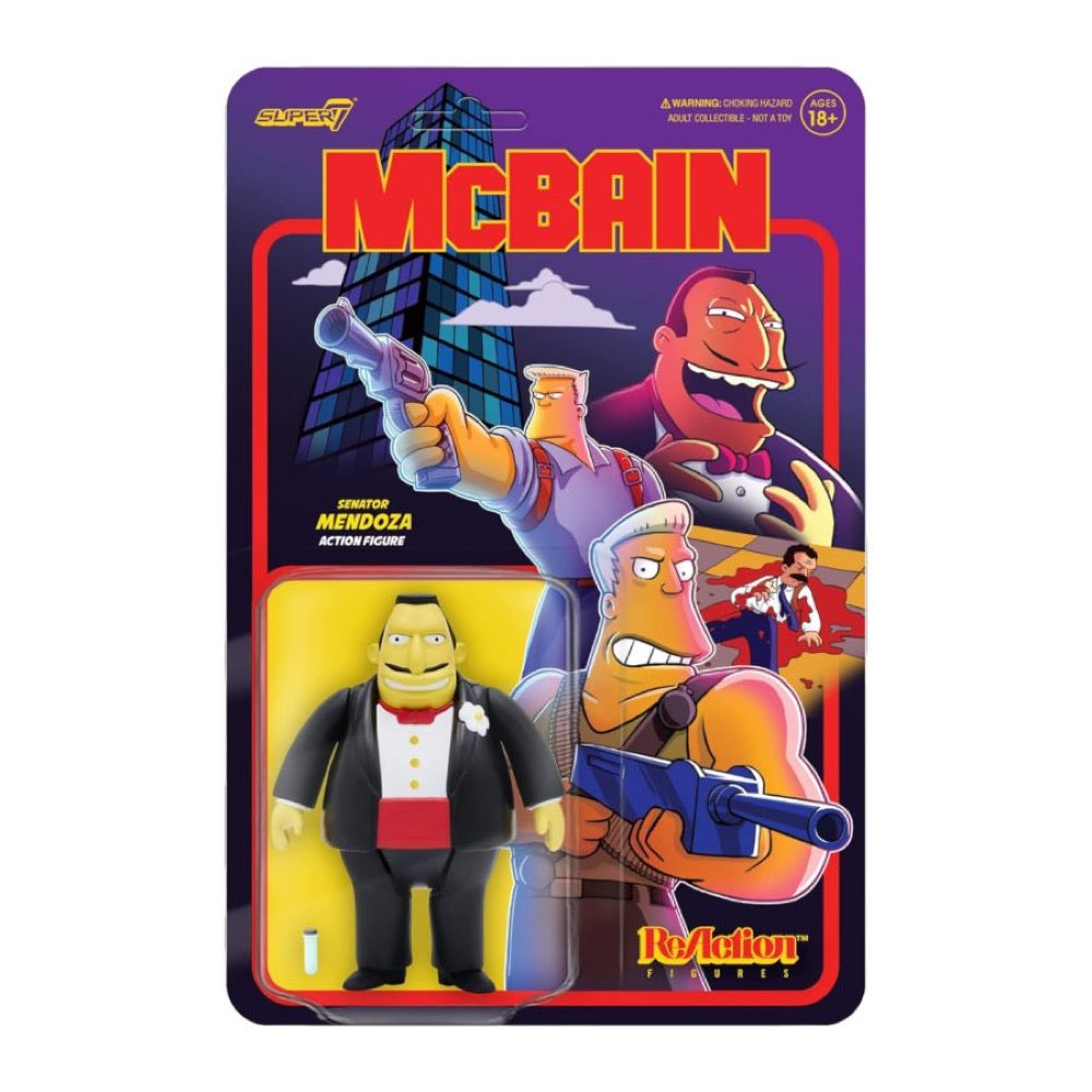 The Simpsons: McBain – Senator Mendozza Reaction 3.75″ Figure