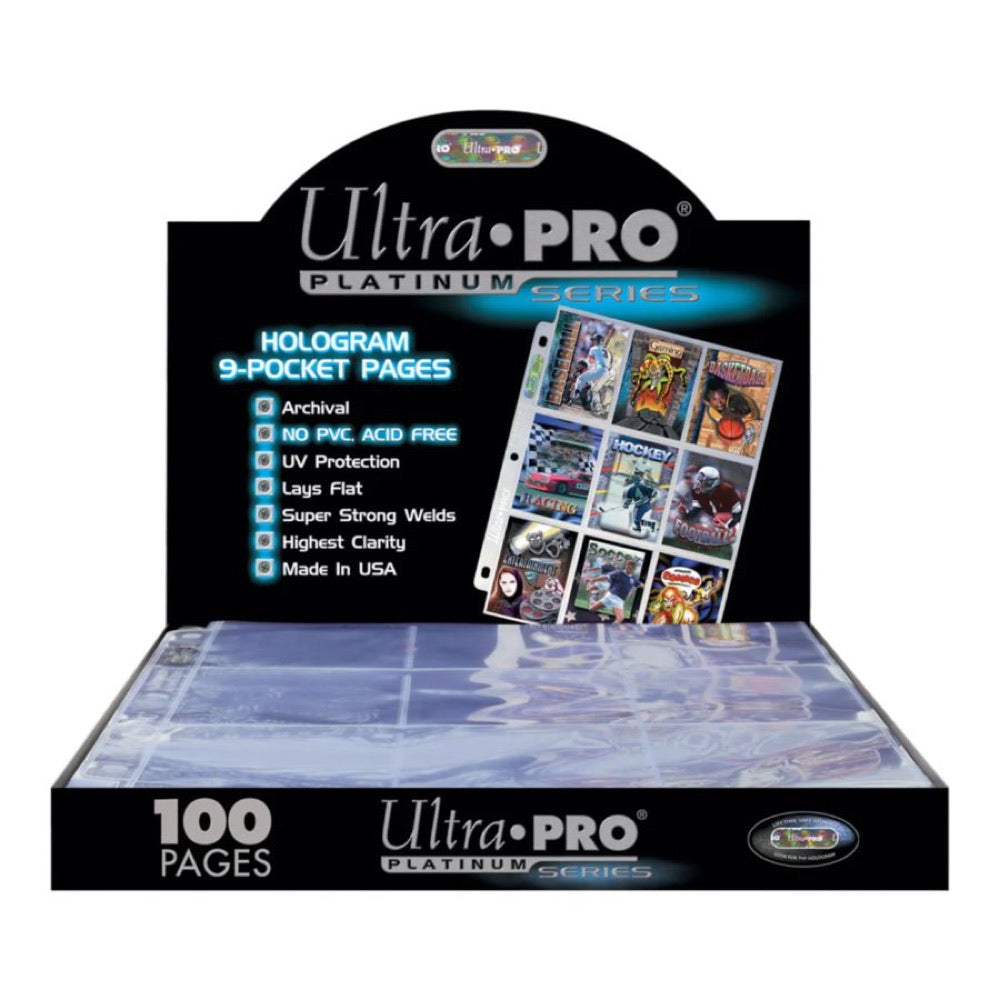Ultra Pro – 9-Pocket Platinum Pages (Box of 100)