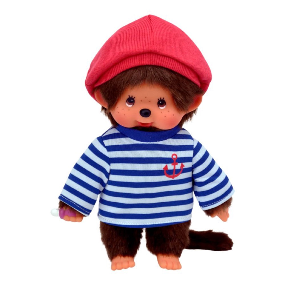 Monchhichi – Boy in Sailor Beret Boarder Plush Doll