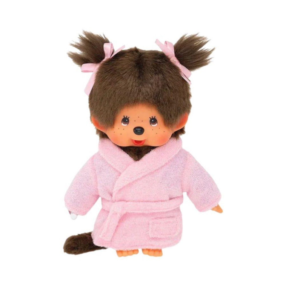 Monchhichi – Pink Bathrobe Girl Plush Doll