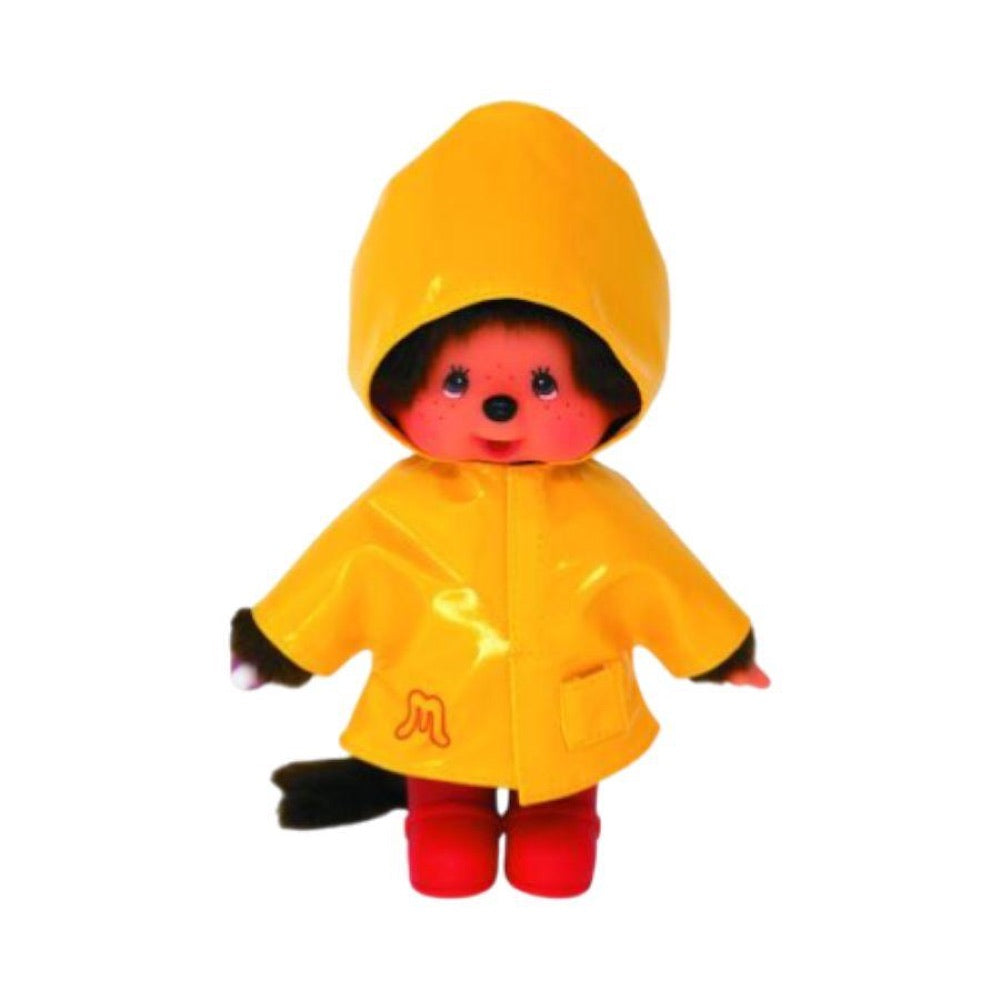 Monchhichi – Yellow Raincoat & Red Shoes Plush Doll