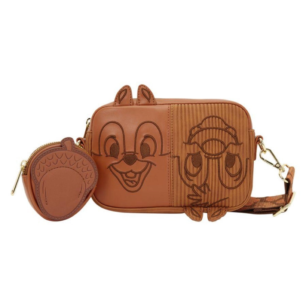 Chip ‘n’ Dale – Corduroy Sling Crossbody Bag with Coin Bag
