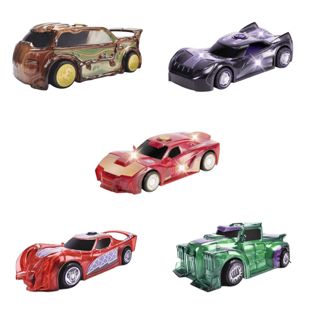Marvel – 1:32 Light Hero Vehicles with Light & Sound Assortment (6 Count)