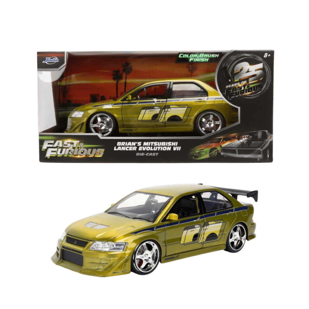 Fast & Furious – 1:24 Brian’s Mitsubishi Lancer Evo (Color Brush Metal)