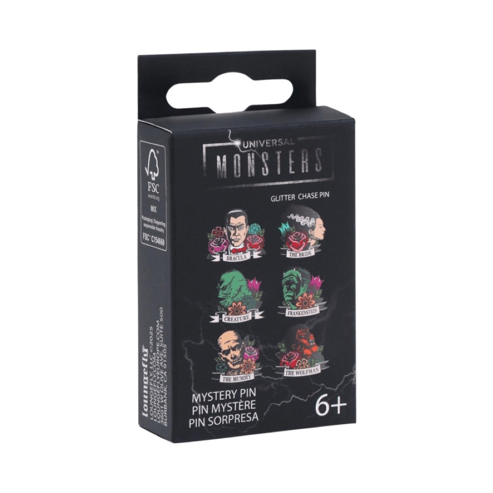 Universal Monsters – Monster Floral Tattoo Enamel Pin Blind Box Assortment (Display of 12)