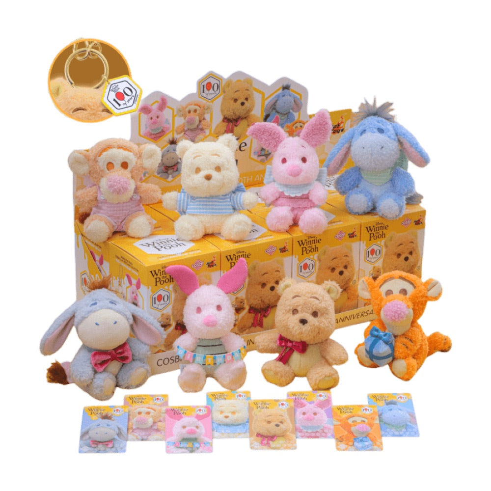 Winnie the Pooh – 100th Anniversary Cosbi Plush Keychain Assortment (Display of 8)