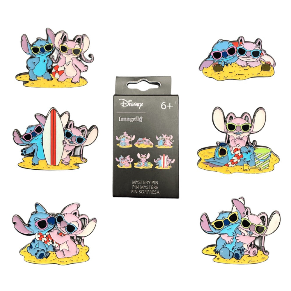 Lilo & Stitch – Stitch & Angel Beach Scene Mystery Pin Blind Box (Display of 12)