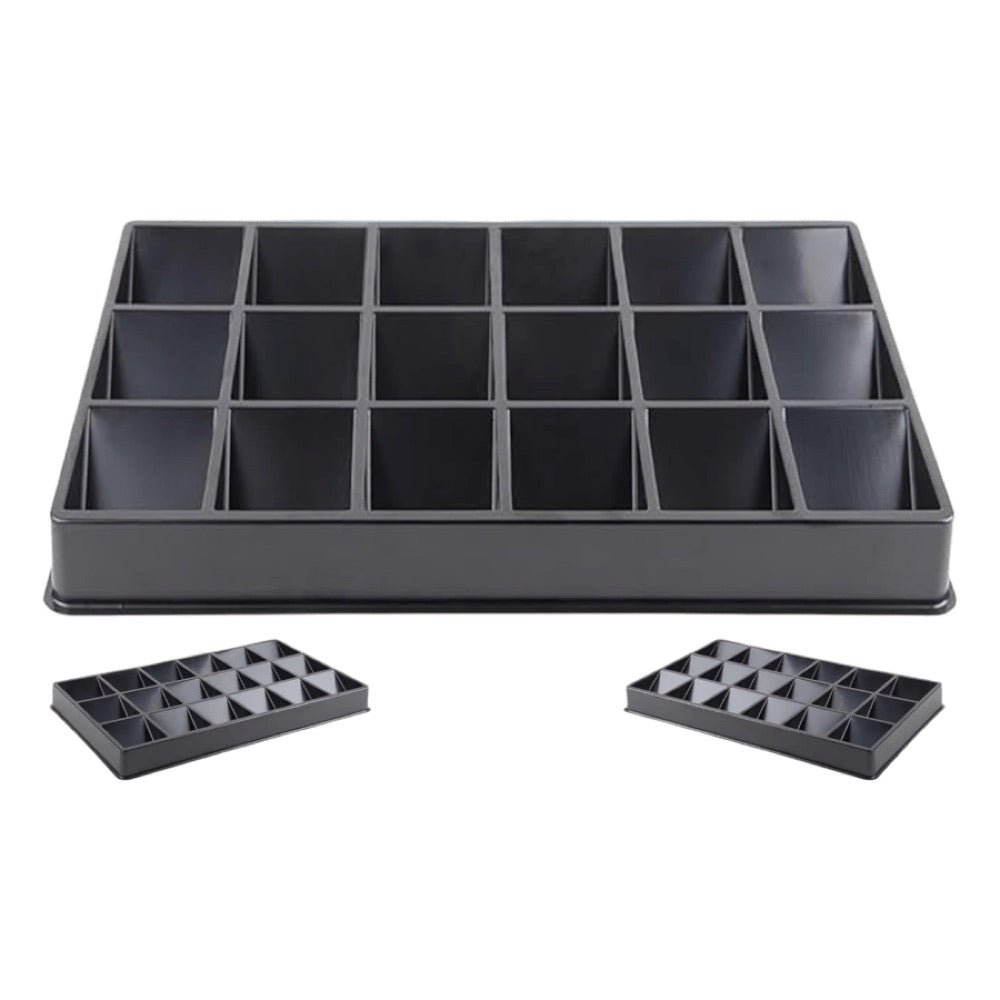 TCG – 18 Slot Trading Card Sorting Tray (Black)