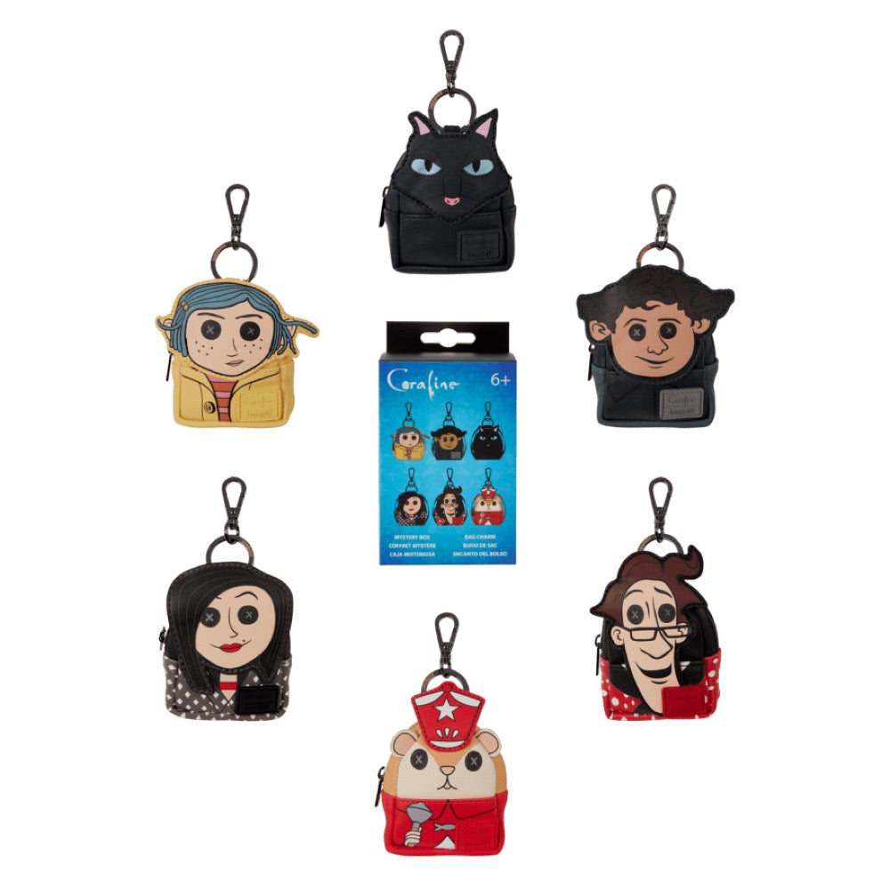 Coraline – Mystery Mini Backpack Keychain Charm Assortment (Display of 15)