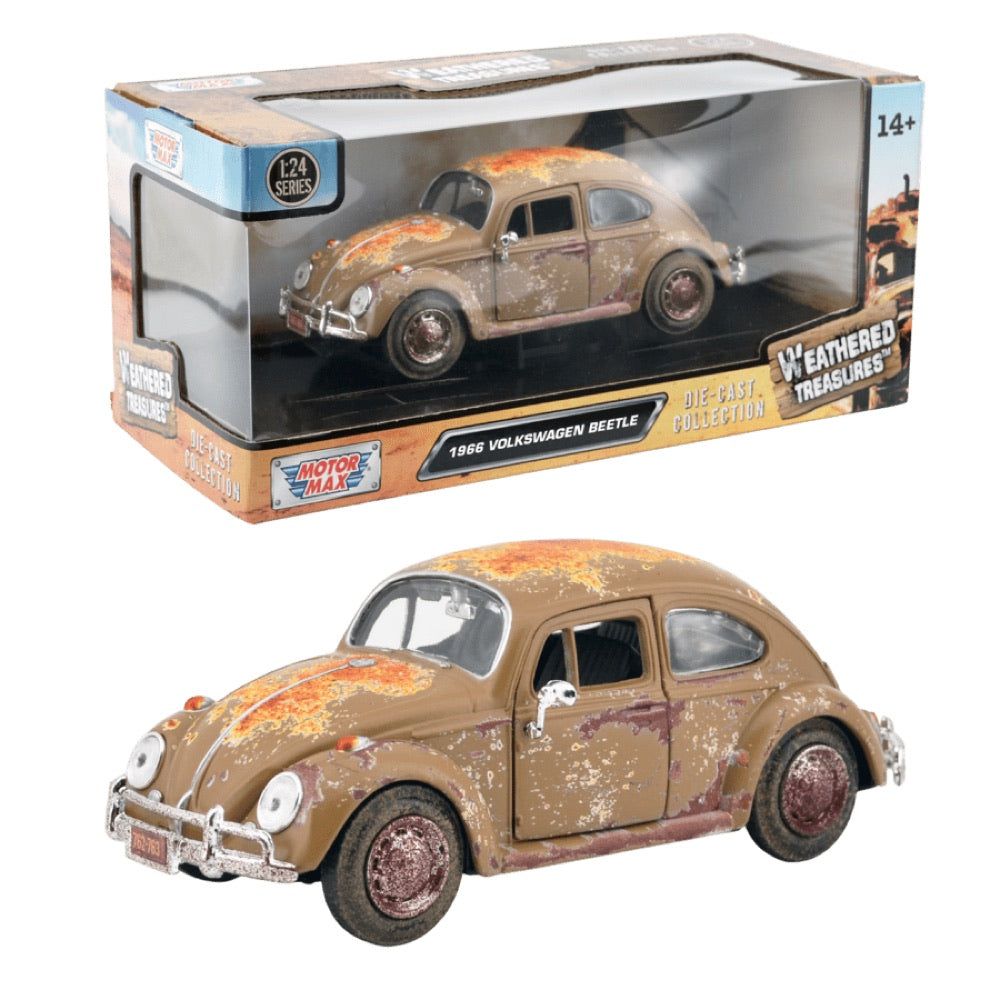 Weathered Treasures – 1:24 1966 Volkswagen Beetle Diecast Vehicle