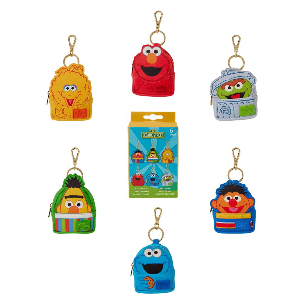 Sesame Street – Mystery Mini Backpack Keychain Charms Assortment (Display of 15)