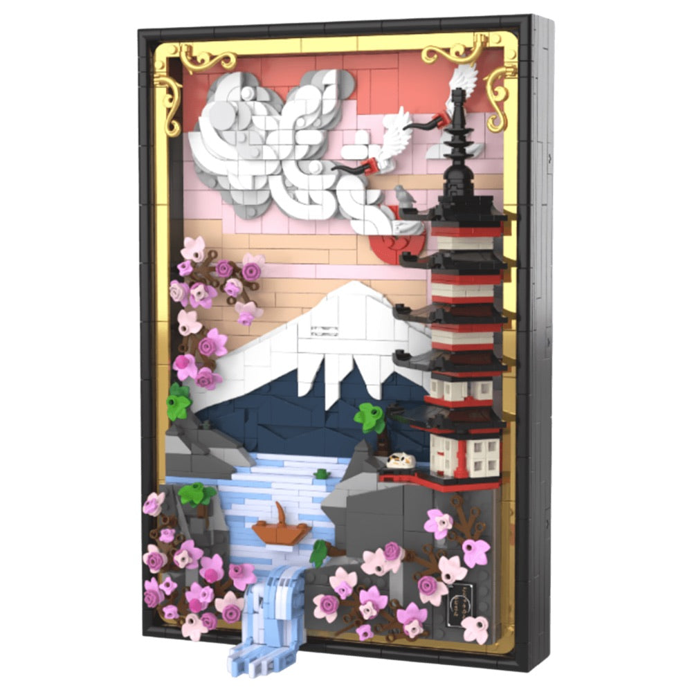 JAKI – Fuji Seasons Plastic Brick Kit (1270 Piece Set)