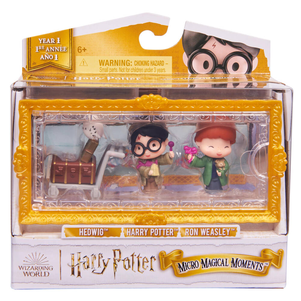 Harry Potter Collectible Scene Multipack: Harry, Ron & Hedwig (with cart) (WSL)