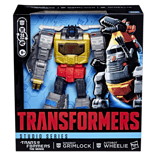 Transformers Studio Series The Transformers: The Movie Dinobot Grimlock and Autobot Wheelie