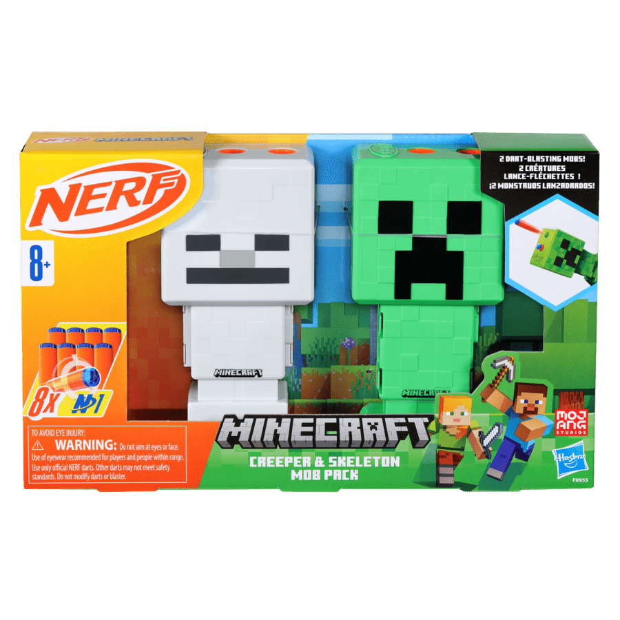 Nerf Minecraft Creeper & Skeleton Mob Pack