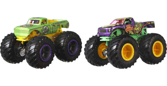 Hot Wheels Monster Trucks Demolition Doubles, 2-Pack Of 1:64 Scale Toy Trucks