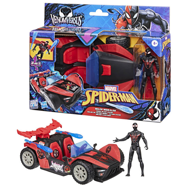 Marvel Spider-Man VenomVersus Epic World of Action Miles Morales Remix Blast Racer