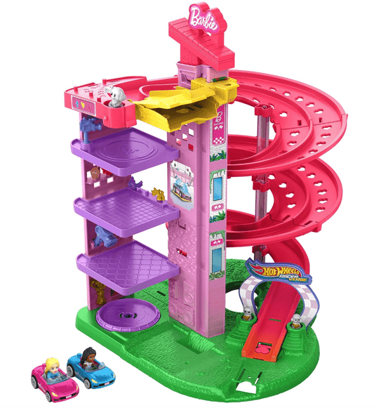 Hot Wheels Racerverse Barbie Spiral Race Track Set