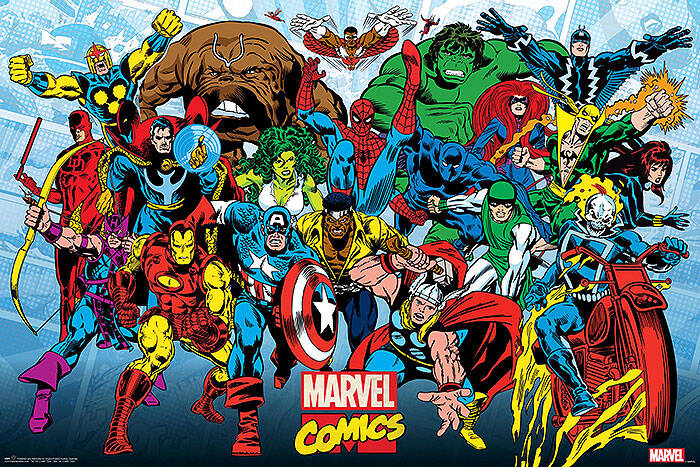 Marvel Comics - Retro Running Poster (610 x 915) (WSL)