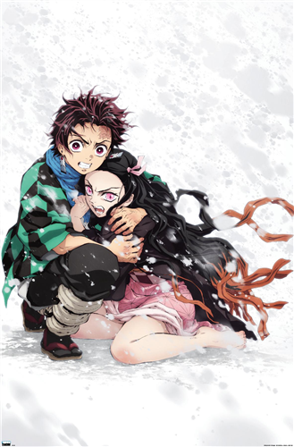 Demon Slayer - Tanjiro and Nezuko Snow Poster (610 x 915)