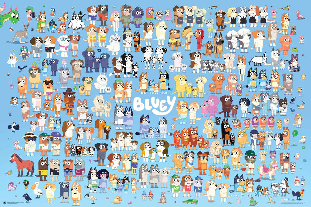 Bluey - Characters Poster (610 x 915)