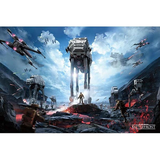 Star Wars Hoth Battle - War Zone Poster (610 x 915)