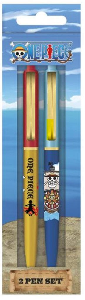 One Piece - Logo And Boat - 2 Pen Set