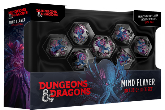 D&D Monsters Resin Inclusion Dice Set: Mind Flayer
