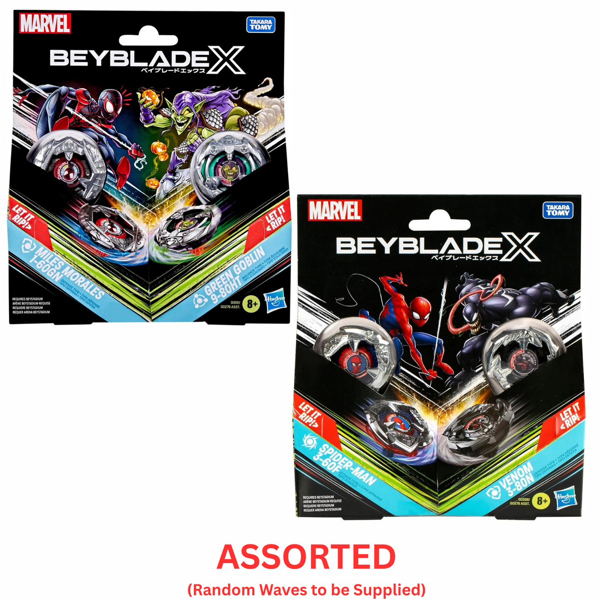 Beyblade x Marvel Collab Assortment (Random Waves Supplied)